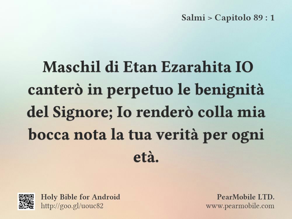 Salmi, Capitolo 89:1